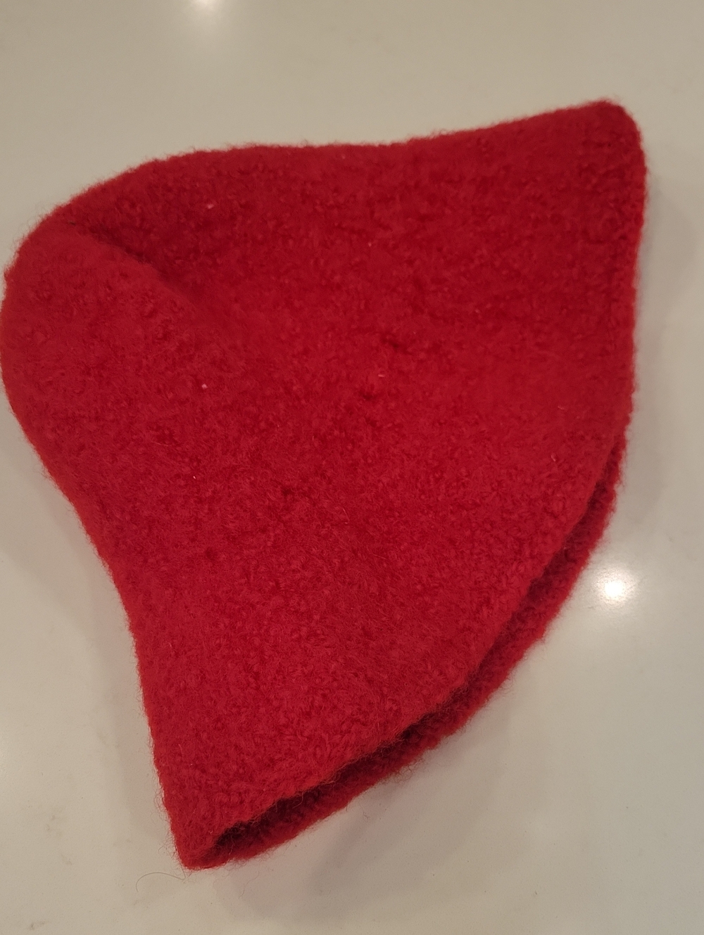 Vintage Red Thick Wool Hat